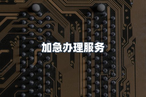 加急办理服务